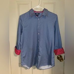 Chaps Sz Lg Button Down Top With Stars